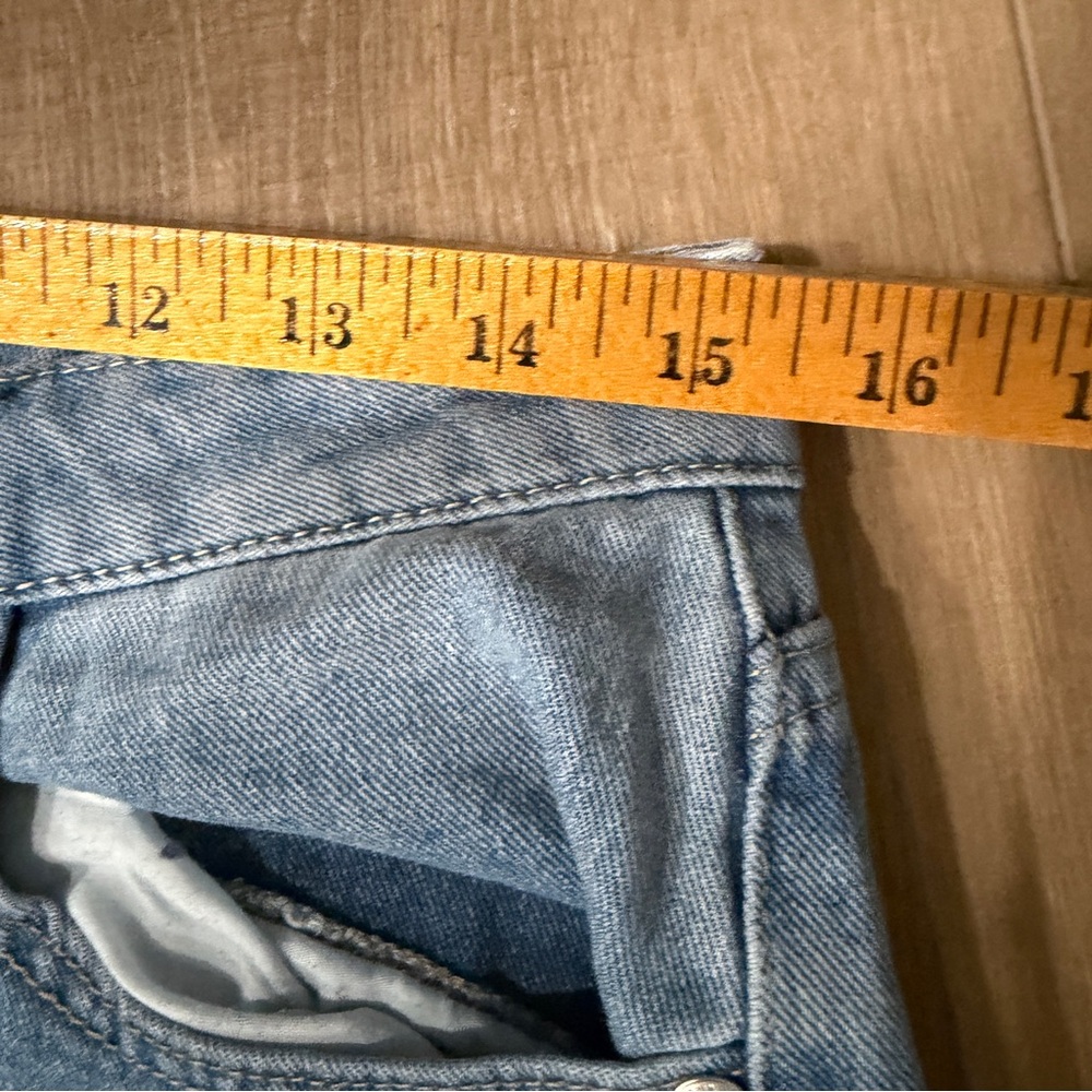 HH Los Angeles Blue Jeans Split Ankles 30x27.5 Flared Wide Baggy Barrel Stretchy - Picture 8 of 10